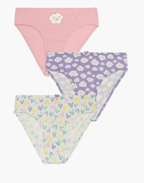 MINERVA PANTIES.KIDS''/ELAST.3PCS.CLOUD FACES