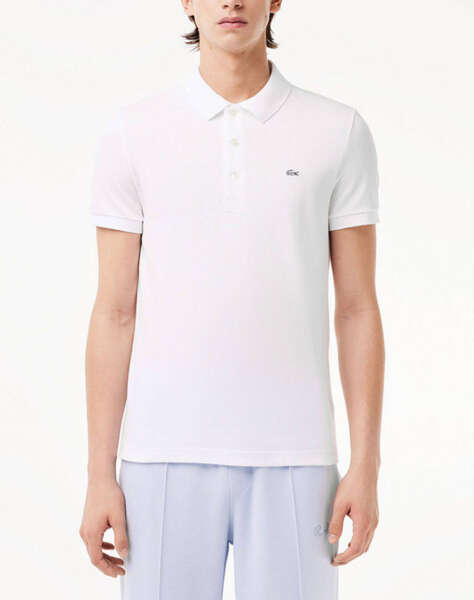 LACOSTE SHORT SLEEVED RIBBED COLLAR SHIRT