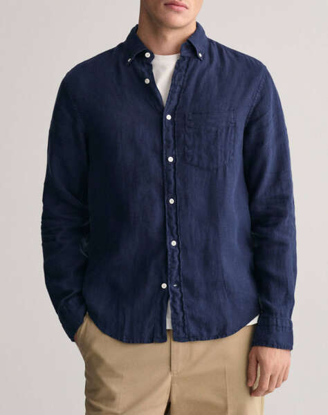 GANT REG GMNT DYED LINEN SHIRT LS