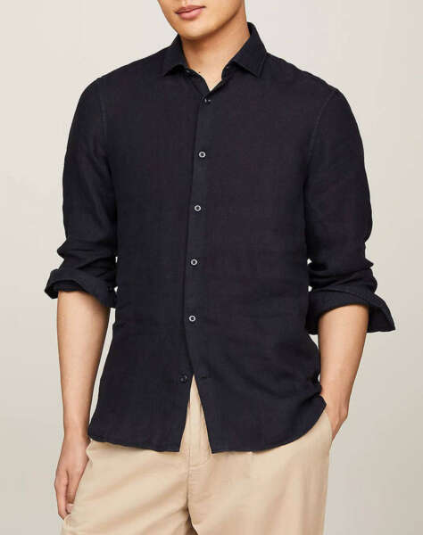 TOMMY HILFIGER DC GMD LINEN SOLID SHIRT