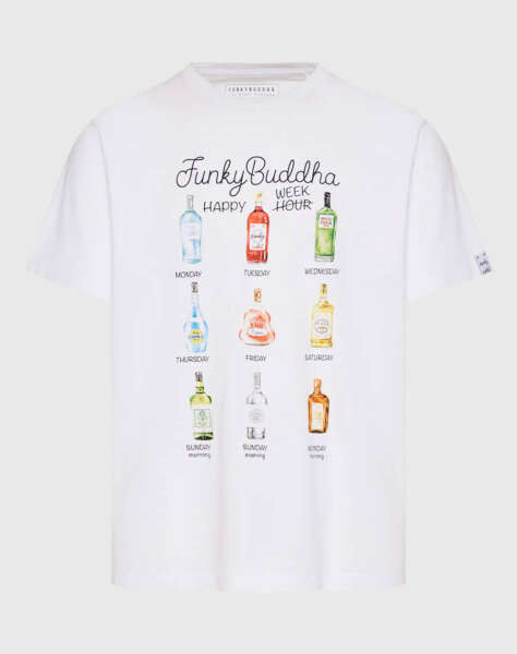 FUNKY BUDDHA T-shirt with weekly plan print