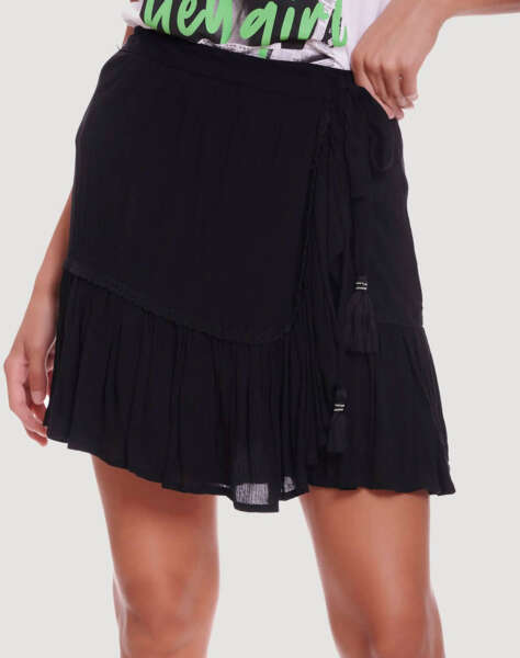 FUNKY BUDDHA Ruffle mini skirt