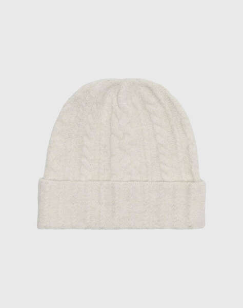 ONLY ONLSALLY LIFE CABLE LUREX KNIT BEANIE CC