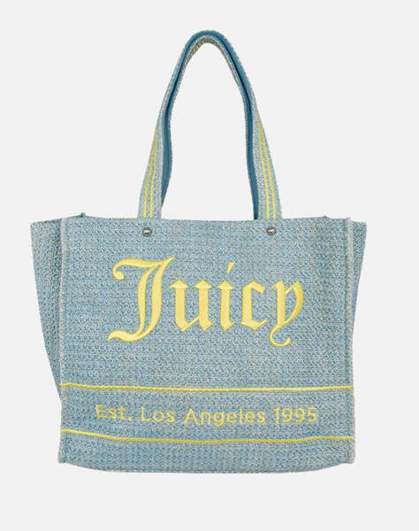 JUICY COUTURE IRIS BEACH BAG - STRAW VERSION - LARGE SHOPPING (Dimensions: 33 x 39 x 19 cm.)