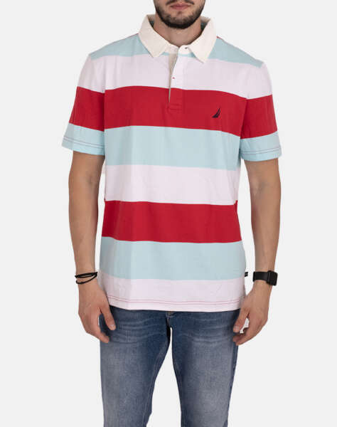 NAUTICA POLO SHIRT SS STRIPED RUGBY POLO_SUSTAINABLE SS STRIPED RUGBY POLO_SUSTAINABLE