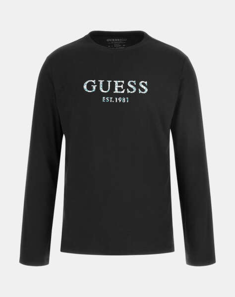 GUESS LS CN GUESS IRIDESCENT TEE SHIRT FOR MEN