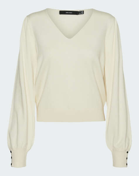 VERO MODA VMHOLLYKARIS LS V-NECK PULLOVER GA BOO