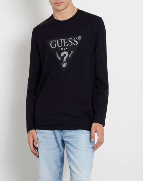 GUESS LS CN TRIANGLE TEE MEN''S T-SHIRT