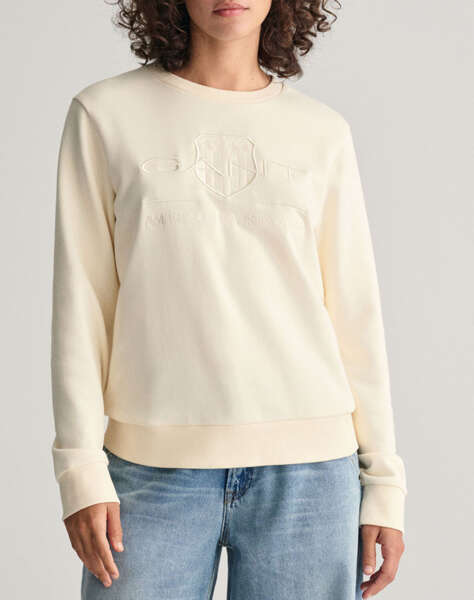 GANT SWEATSHIRT LS REG TONAL SHIELD C-NECK SWEAT