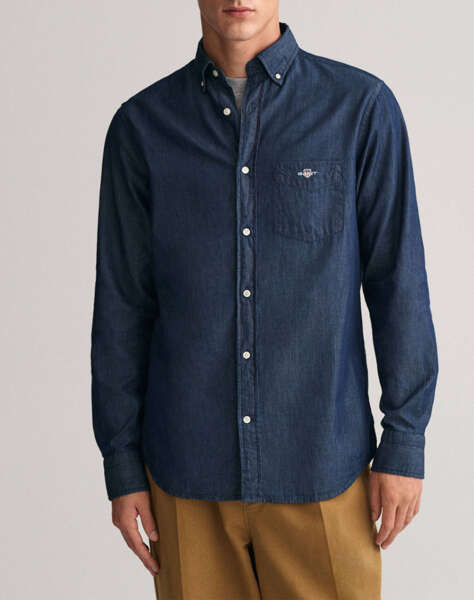 GANT SHIRT LS REG INDIGO BD