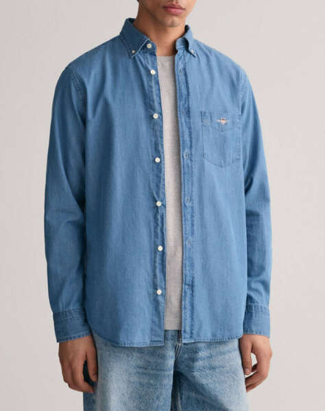 GANT SHIRT LS REG INDIGO BD