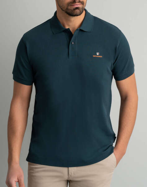 NAVY&GREEN POLO ΜΠΛΟΥΖΑΚΙ-CUSTOM FIT