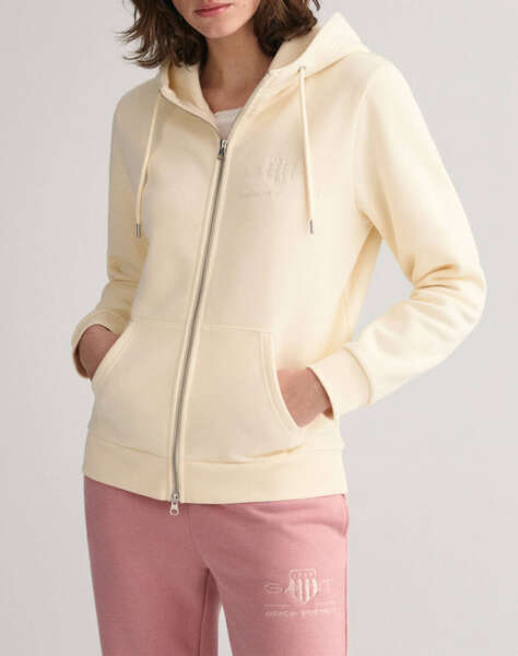 GANT REG TONAL SHIELD FULL ZIP HOODIE