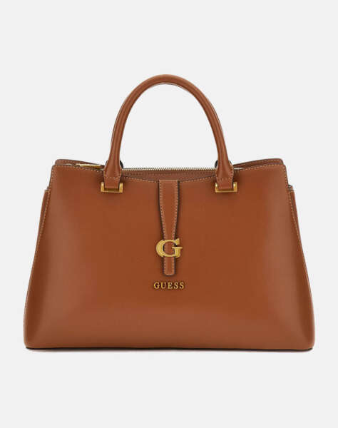 GUESS KUBA TRI COMPARTMENT SATCHEL WOMEN''S BAG (Dimensions: 34 x 10 x 21 cm.)