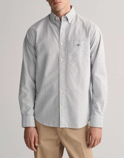 GANT LS REG OXFORD BANKER STRIPE SHIRT