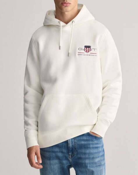 GANT LS REG MEDIUM ARCHIVE SHIELD HOODIE