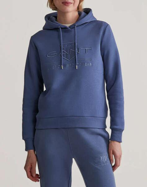 GANT LS REG TONAL SHIELD HOODIE