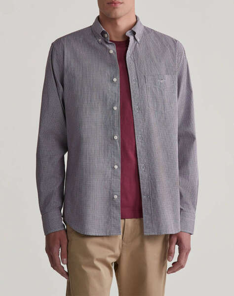 GANT LS REG POPLIN MICRO GINGHAM SHIRT