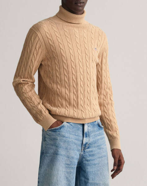 GANT ΠΟΥΛΟΒΕΡ ΜΜ COTTON CABLE TURTLE NECK