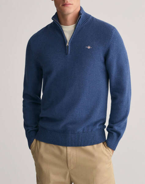 GANT SWEATER LS CASUAL COTTON HALF ZIP