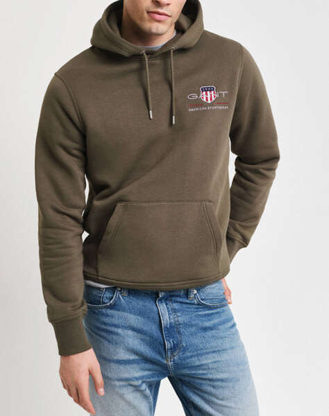 GANT LS REG MEDIUM ARCHIVE SHIELD HOODIE