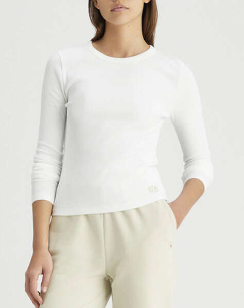 CALVIN KLEIN WOVEN LABEL RIB LONG SLEEVE