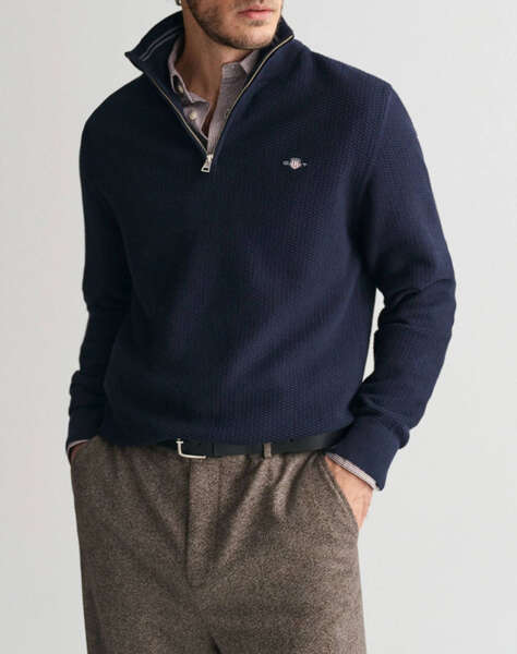 GANT ΠΟΥΛΟΒΕΡ ΜΜ COTTON MICRO TEXTURED HALF ZIP