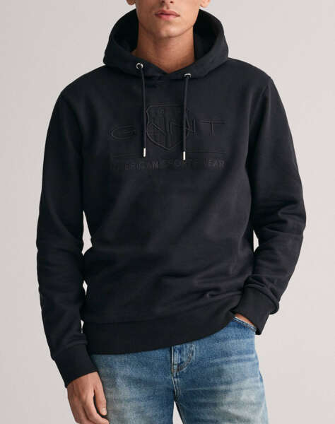 GANT SWEATSHIRT LS REG TONAL SHIELD HOODIE