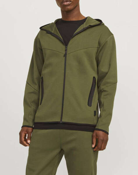 JACK&JONES JCOFUSION SWEAT ZIP HOOD NOOS