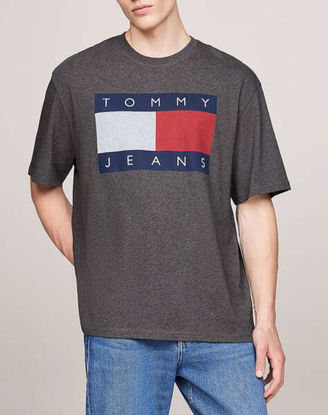 TOMMY JEANS TJM RLX MELANGE FLAG TEE