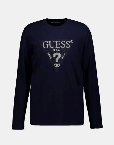 GUESS LS CN TRIANGLE TEE MEN''S T-SHIRT