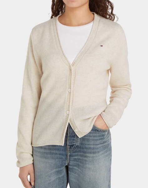 TOMMY HILFIGER SOFT WOOL V-NK CARDIGAN