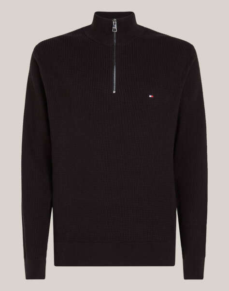 TOMMY HILFIGER STRUCTURE ZIP MOCK