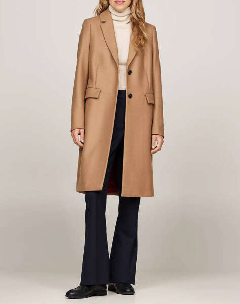 TOMMY HILFIGER WOOL BLEND CLASSIC COAT