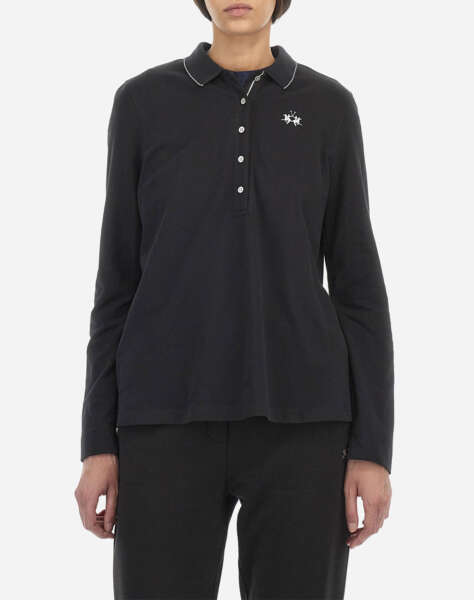 LA MARTINA ΜΠΛΟΥΖΑ ΠΟΛΟ ΜΜ WOMAN L/S POLO PIQUET STRETCH