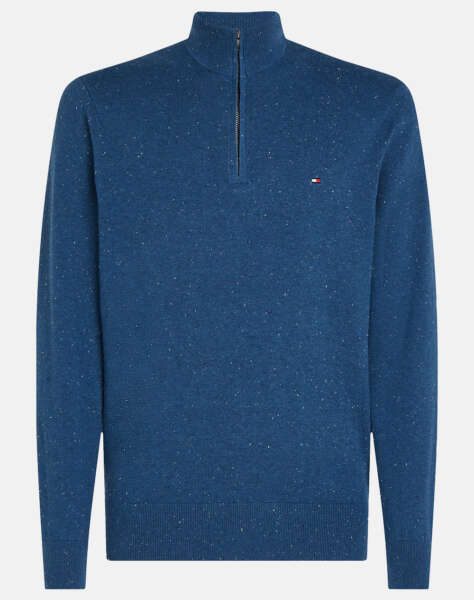 TOMMY HILFIGER PIMA ORG CTN CASHMERE ZIP MOCK