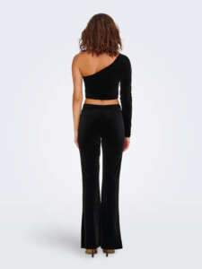 ONLY ONLSMOOTH ONE SHOULDER VELVET TOP JRS