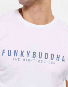 FUNKY BUDDHA Essential t-shirt με branded τύπωμα