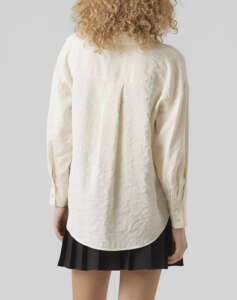 VERO MODA VMQUEENY LS OVERSIZE SHIRT WVN GA NOOS