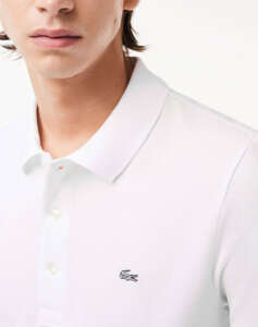 LACOSTE SHORT SLEEVED RIBBED COLLAR SHIRT