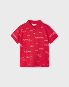 MAYORAL Short sleeve printed polo shirt