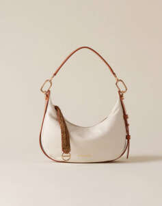 BORBONESE BORBONESE HOBO BAG LEATHER ITAL.ORIGIN (Dimensions: 24 x 14 x 7 cm)