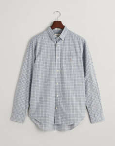 GANT LS REG POPLIN MICROCHECK SHIRT