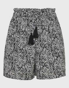 FUNKY BUDDHA Loose fit printed shorts with ruffles