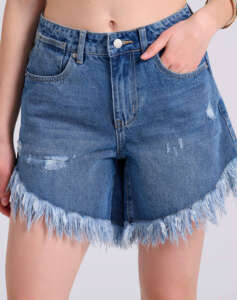 FUNKY BUDDHA Womens distressed denim shorts