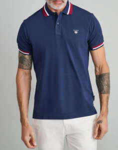 NAVY&GREEN POLO ΜΠΛΟΥΖΑΚΙ-CUSTOM FIT