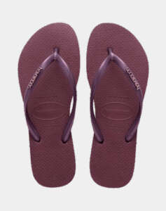 HAVAIANAS SLIM LOGO METALLIC FLIP FLOPS