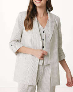 MEXX Pinstriped blazer roll up sleeve