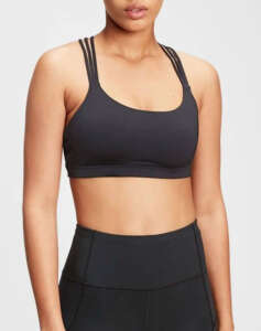 GAP Μαύρο GapFit Eclipse Medium Support Strappy Σπορ Σουτιέν