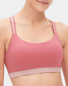 GAP Ροζ GapFit Eclipse Medium Support Strappy Σπορ Σουτιέν